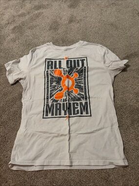 Orangetheory White Short-Sleeve 'All Out Mayhem' Tee with Orange Logo